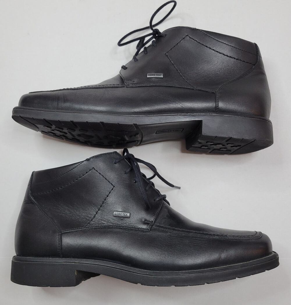 ARA Chukka Boots Black Leather Gore-Tex Square Toe Men's size 8 German 4752
